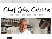 Tablet Screenshot of chefjohncoletta.com